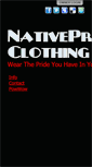 Mobile Screenshot of nativeprideclothing.com